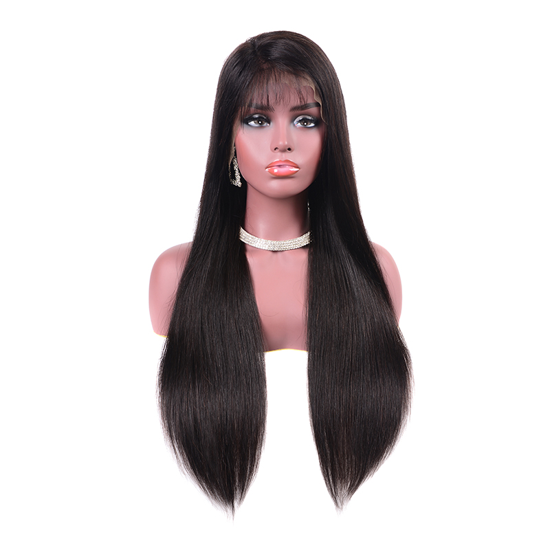 200% SDD Super Double Drawn Remy Human Hair 13x4 Lace Front Wig for Women Natural Black Straight WIGLTD