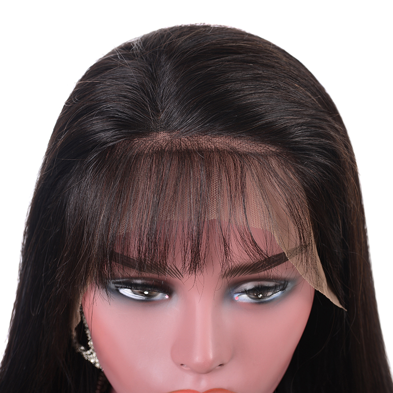 200% SDD Super Double Drawn Remy Human Hair 13x4 Lace Front Wig for Women Natural Black Straight WIGLTD