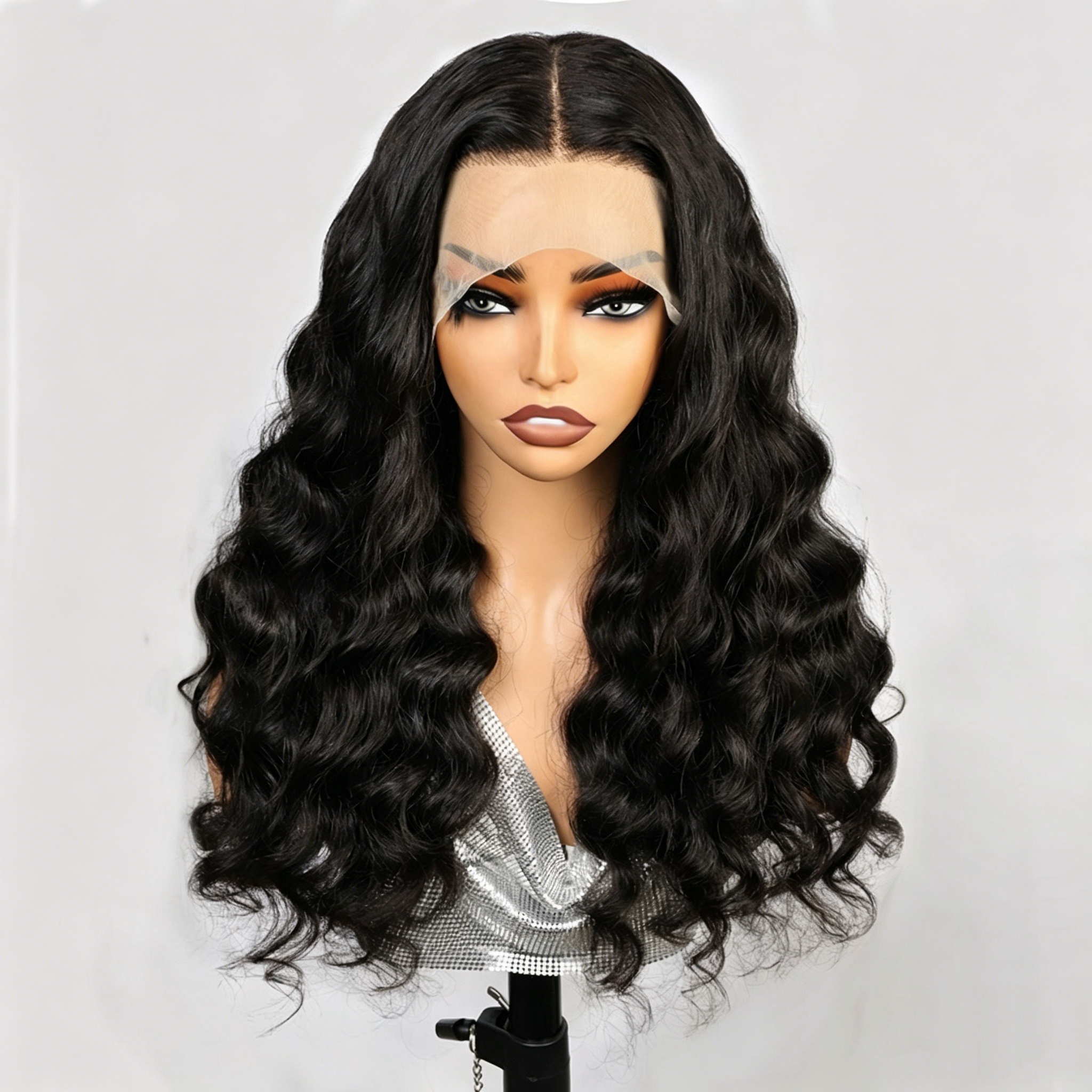 15A 200% SDD Super Double Drawn Remy Human Hair 13x4 Lace Front Wig for Women Natural Black Loose Deep WIGLTD