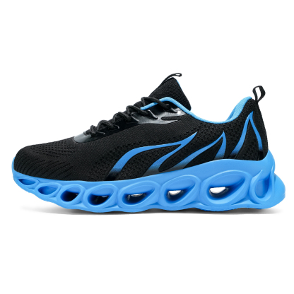 Softsfeel® Men's Relieve Foot Pain Perfect Walking Shoes - Black Blue