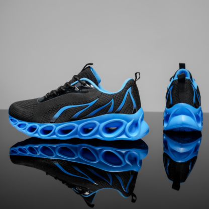 Softsfeel® Men's Relieve Foot Pain Perfect Walking Shoes - Black Blue