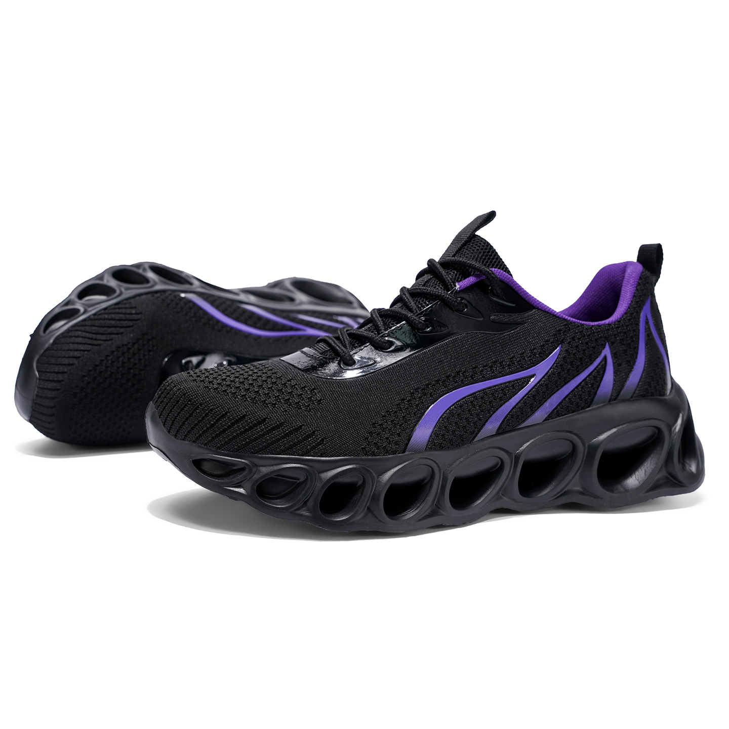 Softsfeel® Men's Relieve Foot Pain Perfect Walking Shoes - Black Purple