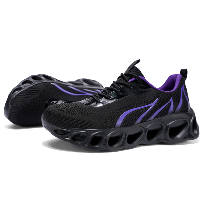 Softsfeel® Men's Relieve Foot Pain Perfect Walking Shoes - Black Purple