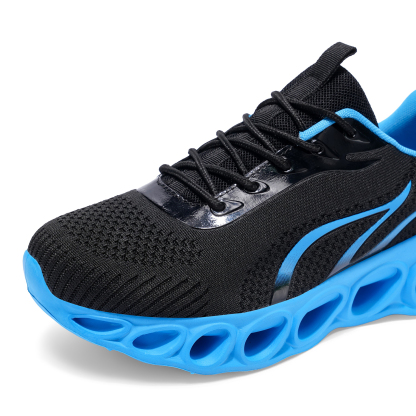 Softsfeel® Men's Relieve Foot Pain Perfect Walking Shoes - Black Blue
