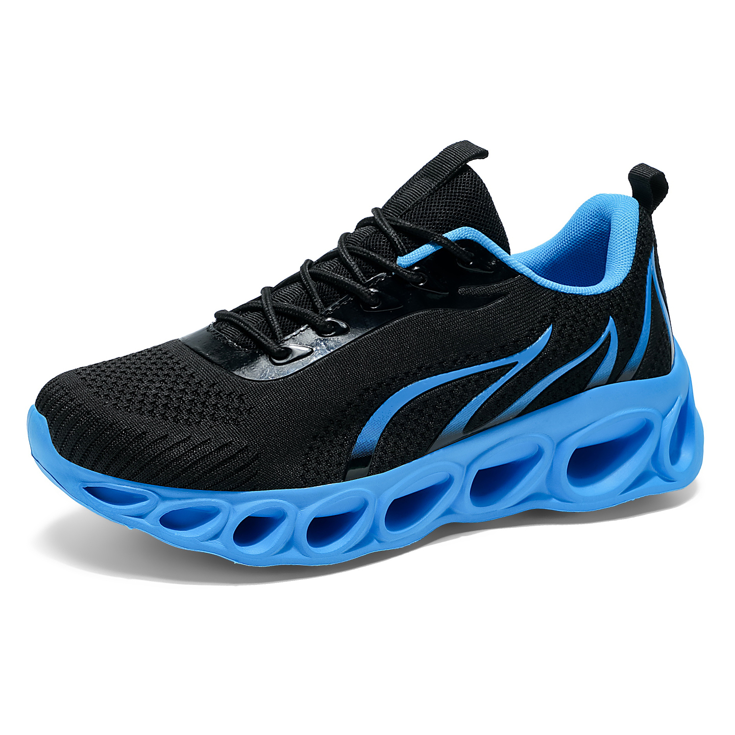 Softsfeel® Men's Relieve Foot Pain Perfect Walking Shoes - Black Blue