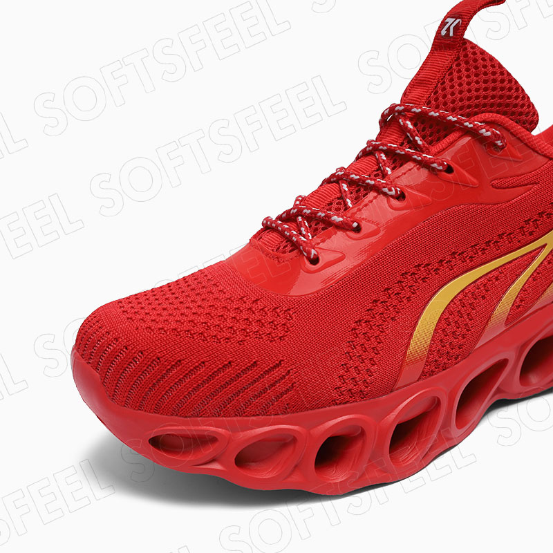 Softsfeel Men's Relieve Foot Pain Perfect Walking Shoes - Red-SOFTSFEEL