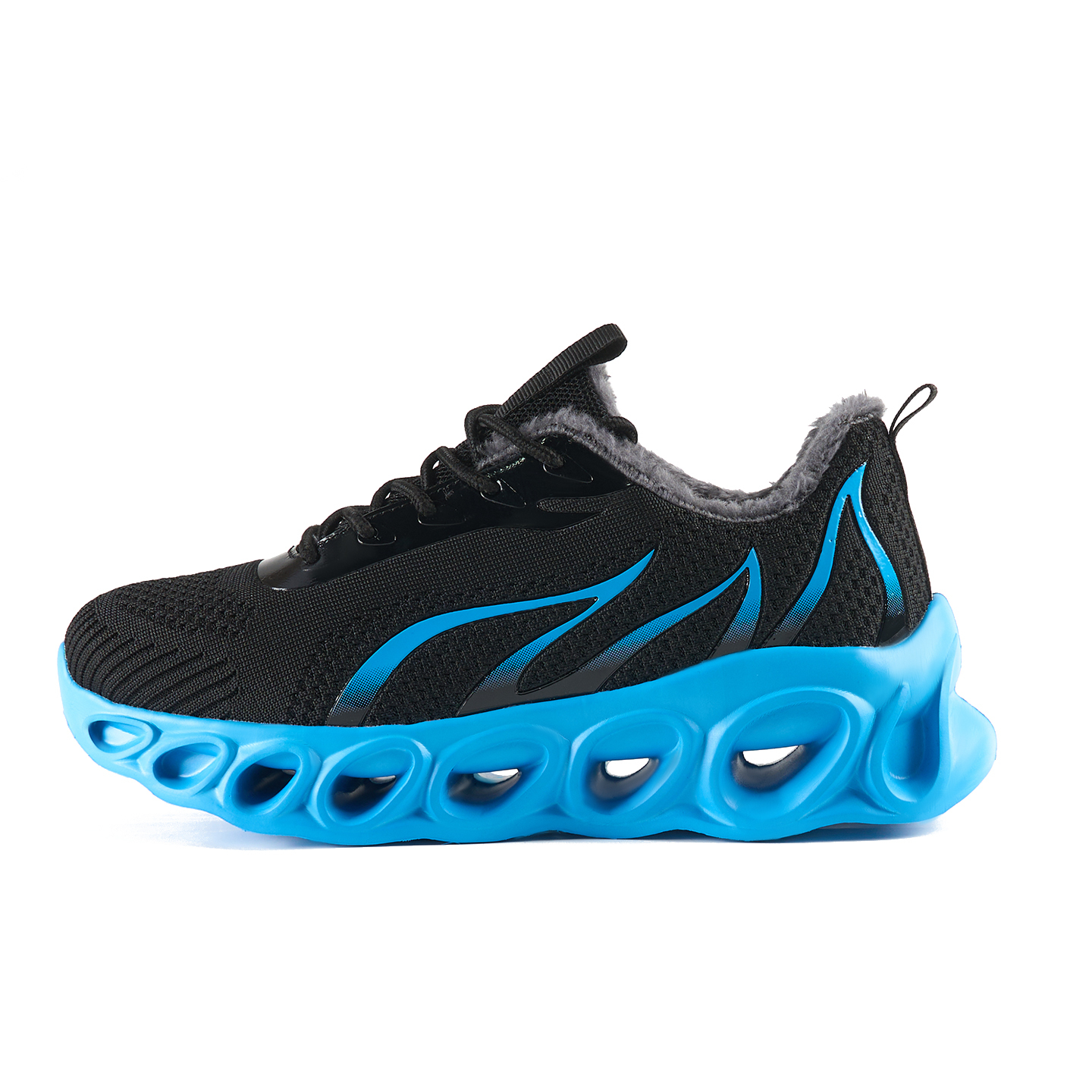 Softsfeel Women's Winter Relieve Foot Pain Perfect Walking Shoes - Black Blue-SOFTSFEEL