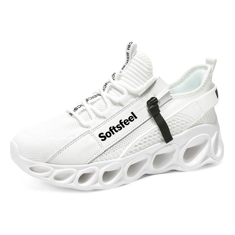Softsfeel® Men's Side-Zip ComfortFit Walking Shoes - White
