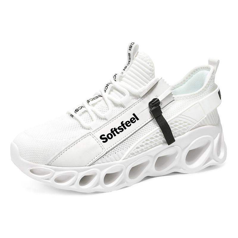 Softsfeel® Men's Side-Zip ComfortFit Walking Shoes - White