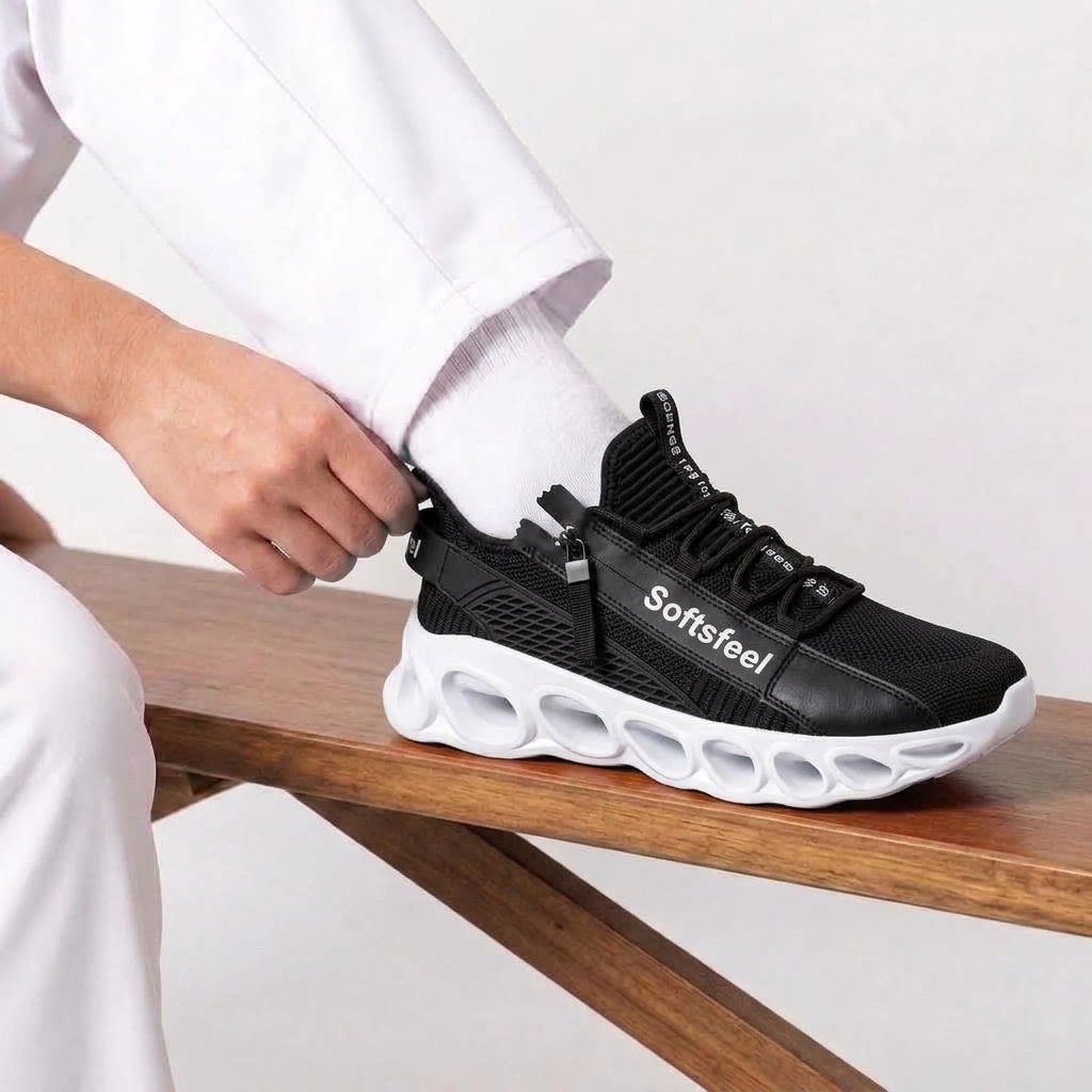 Men's Cloud Wanderer V7 - Black White