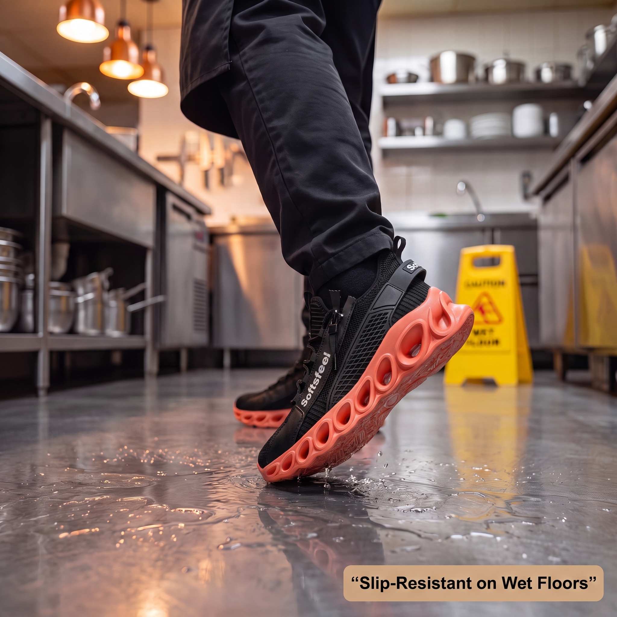 Men's Cloud Wanderer V7 - Black Orange