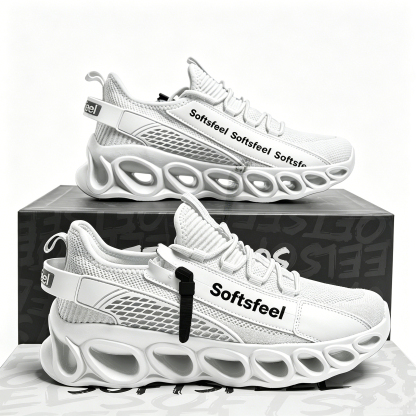 Softsfeel® Men's Side-Zip ComfortFit Walking Shoes - White