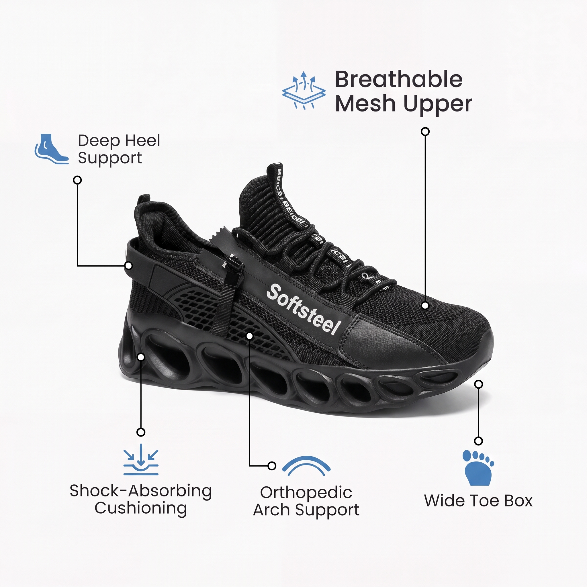 Men's Cloud Wanderer V7 - Black