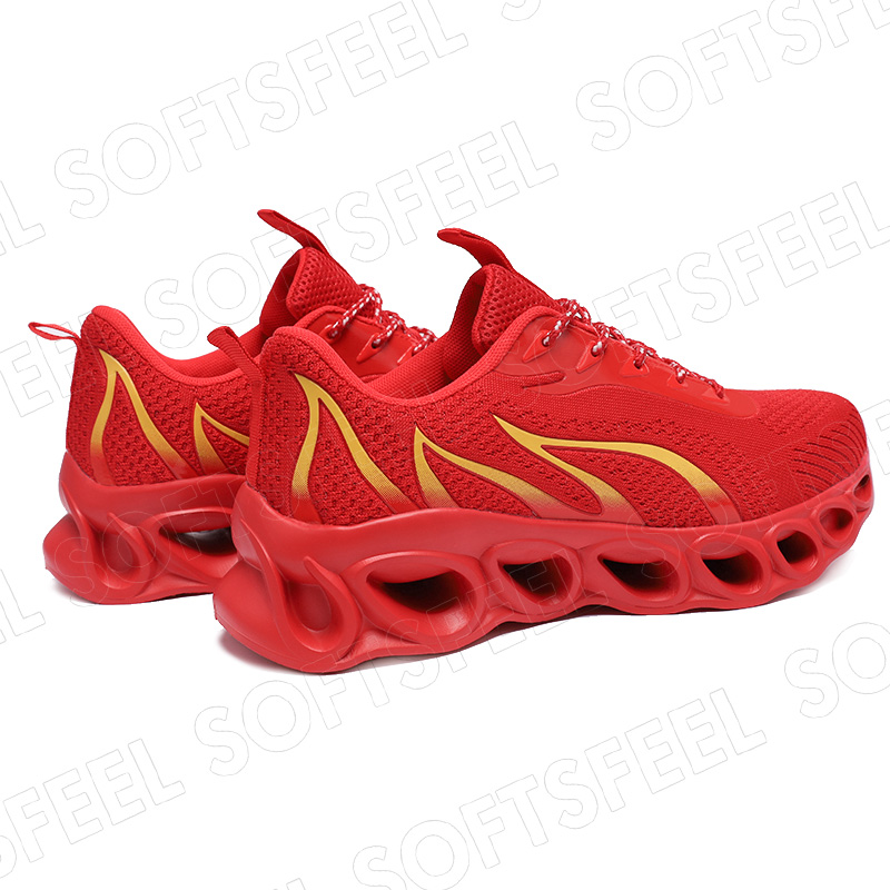 Softsfeel Men's Relieve Foot Pain Perfect Walking Shoes - Red-SOFTSFEEL
