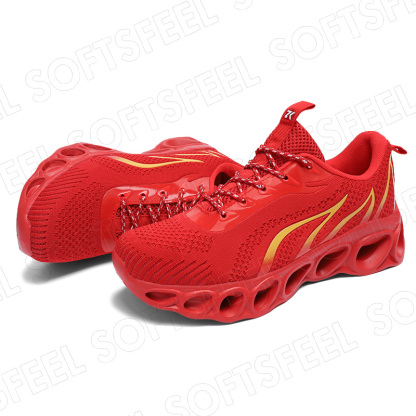 Softsfeel Men's Relieve Foot Pain Perfect Walking Shoes - Red-SOFTSFEEL