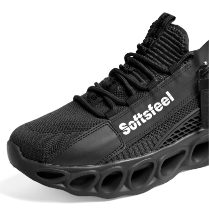 Softsfeel® Women's Side-Zip ComfortFit Walking Shoes - Black