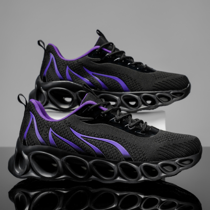 Softsfeel® Men's Relieve Foot Pain Perfect Walking Shoes - Black Purple