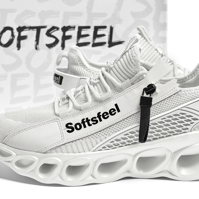 Softsfeel® Men's Side-Zip ComfortFit Walking Shoes - White