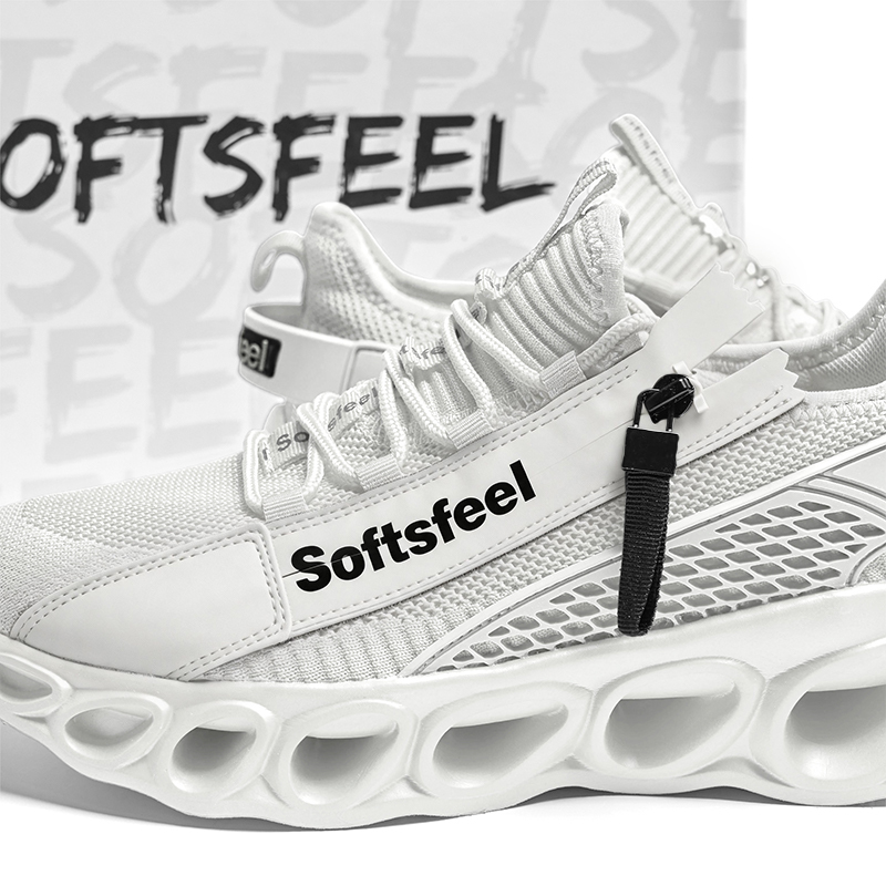 Softsfeel® Men's Side-Zip ComfortFit Walking Shoes - White