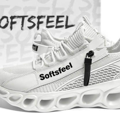Softsfeel® Men's Side-Zip ComfortFit Walking Shoes - White