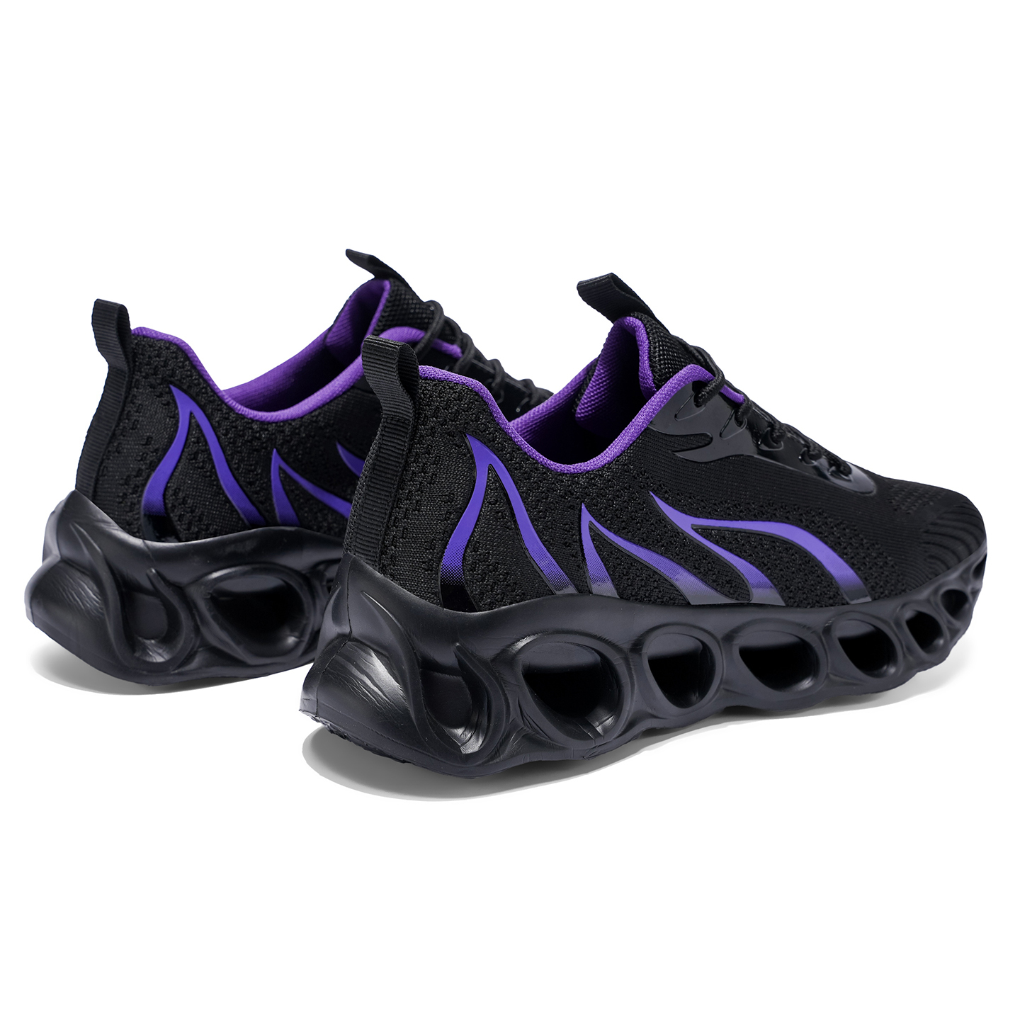 Softsfeel® Men's Relieve Foot Pain Perfect Walking Shoes - Black Purple