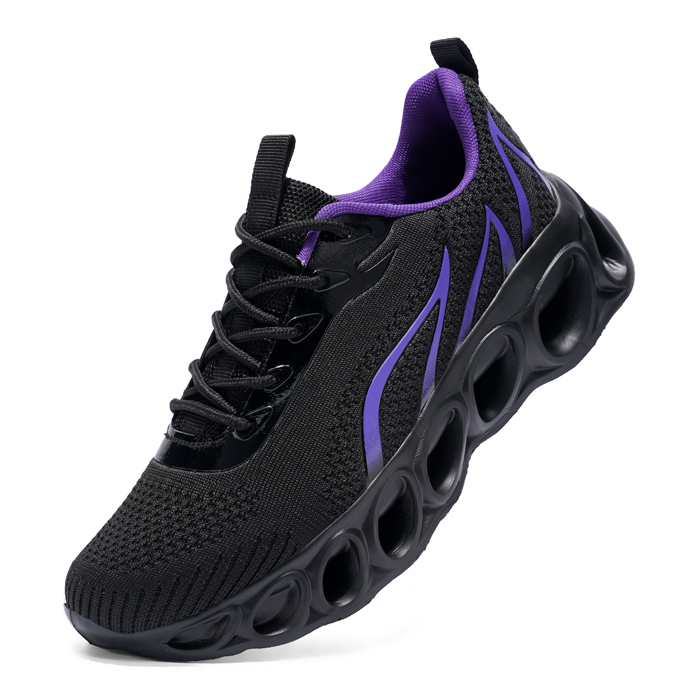 Softsfeel® Men's Relieve Foot Pain Perfect Walking Shoes - Black Purple