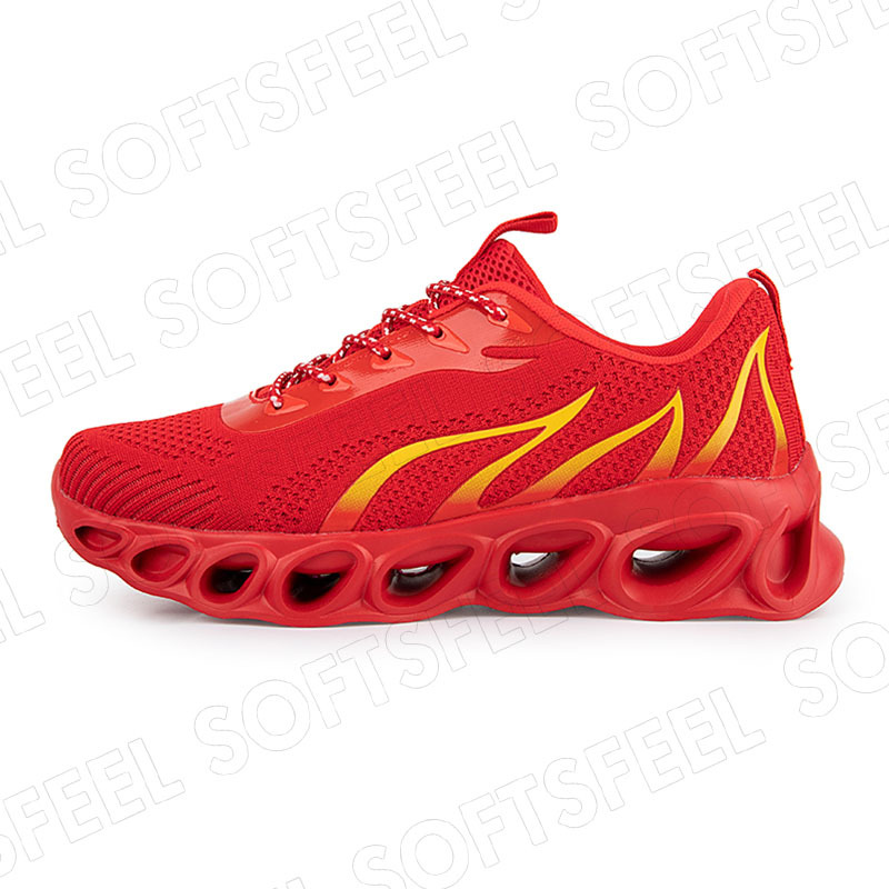 Softsfeel Men's Relieve Foot Pain Perfect Walking Shoes - Red-SOFTSFEEL
