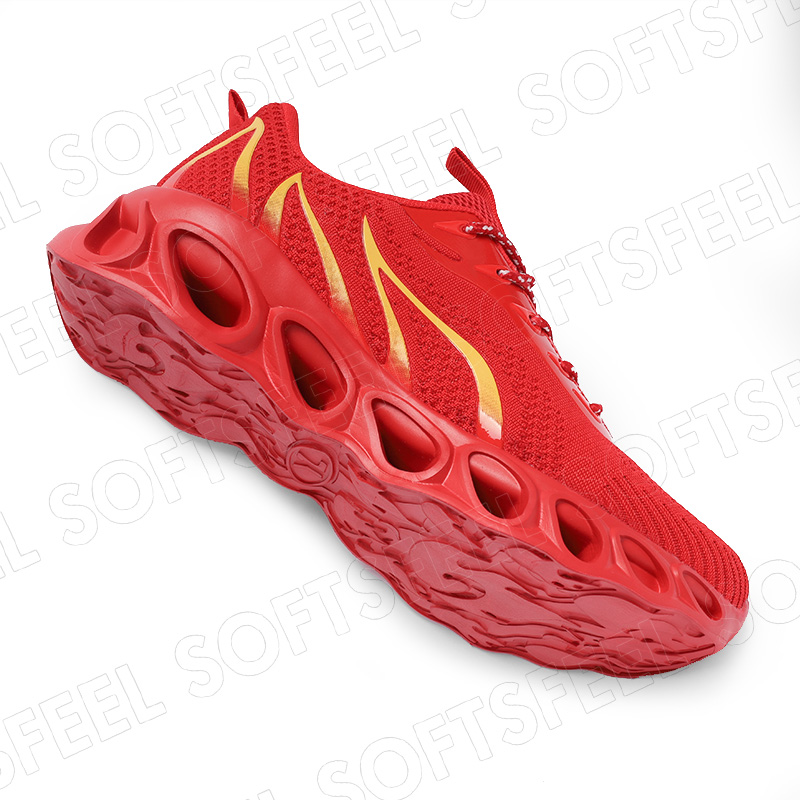 Softsfeel Men's Relieve Foot Pain Perfect Walking Shoes - Red-SOFTSFEEL