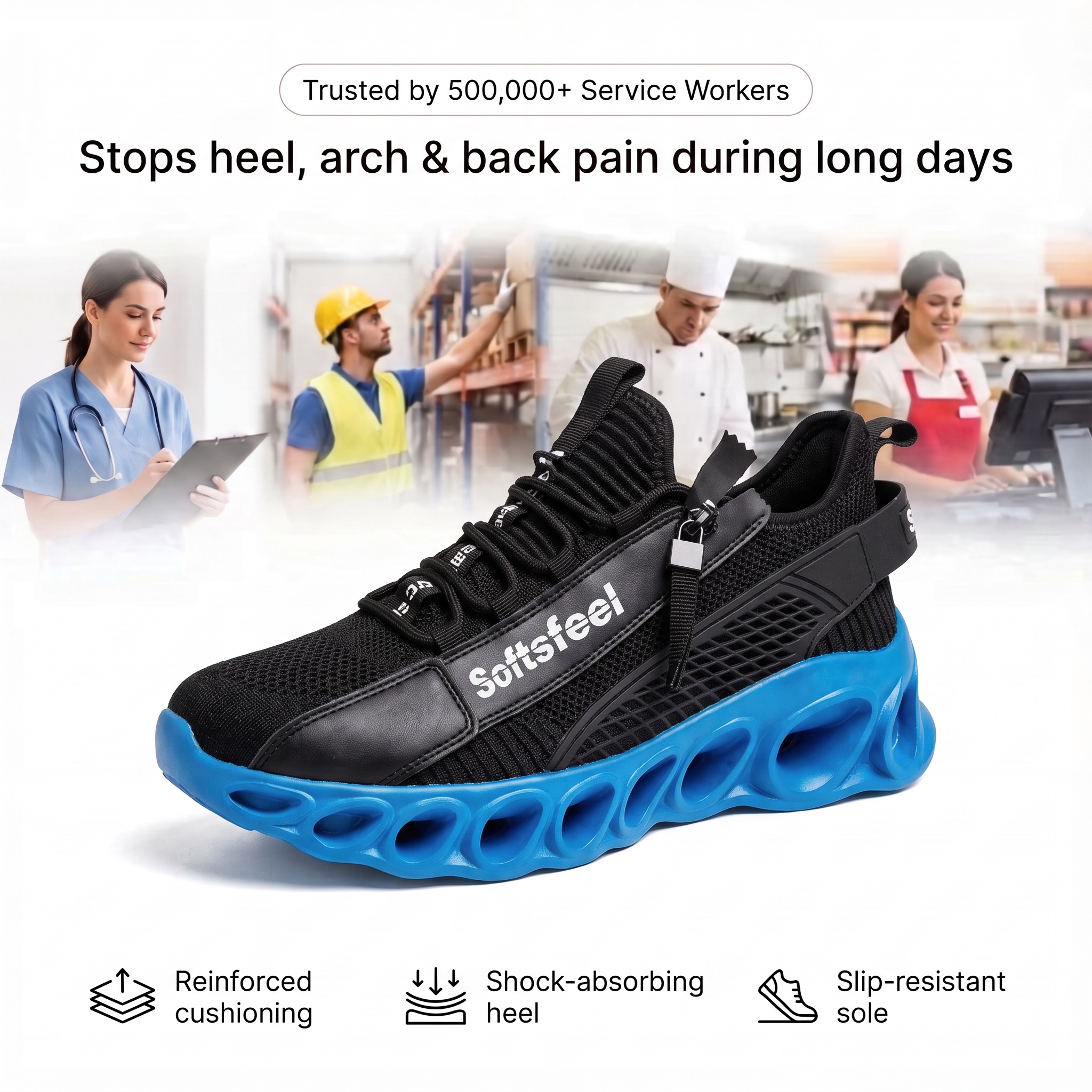 Men's Cloud Wanderer V7 - Black Blue