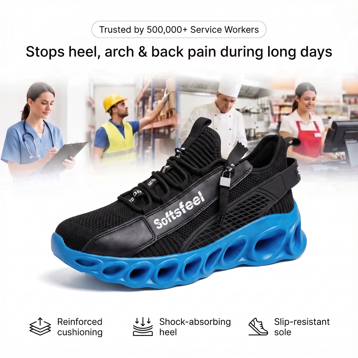 Men's Cloud Wanderer V7 - Black Blue