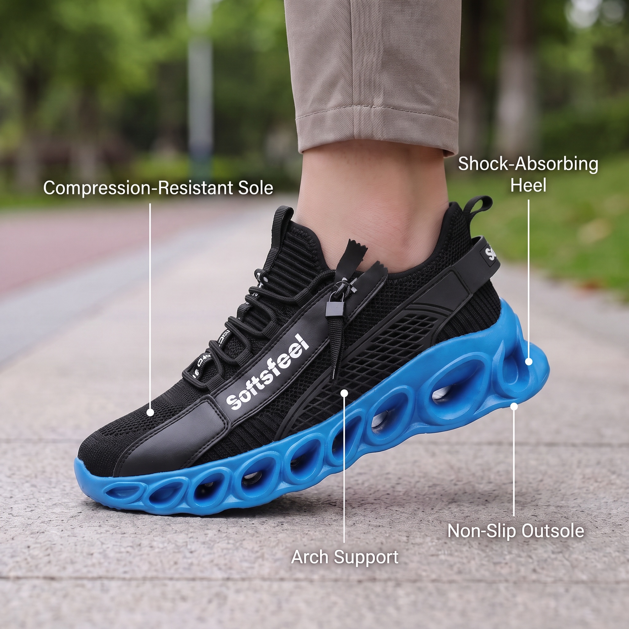 Men's Cloud Wanderer V7 - Black Blue