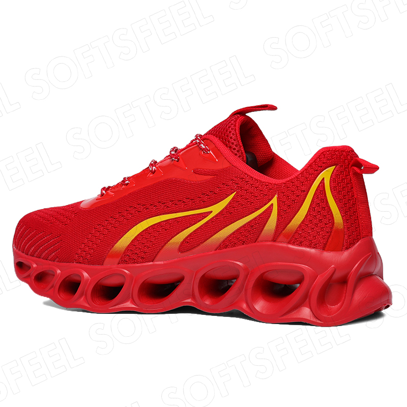 Softsfeel Men's Relieve Foot Pain Perfect Walking Shoes - Red-SOFTSFEEL