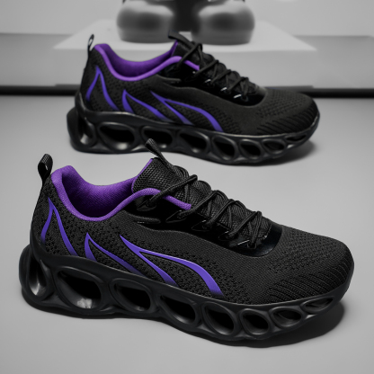 Softsfeel® Men's Relieve Foot Pain Perfect Walking Shoes - Black Purple
