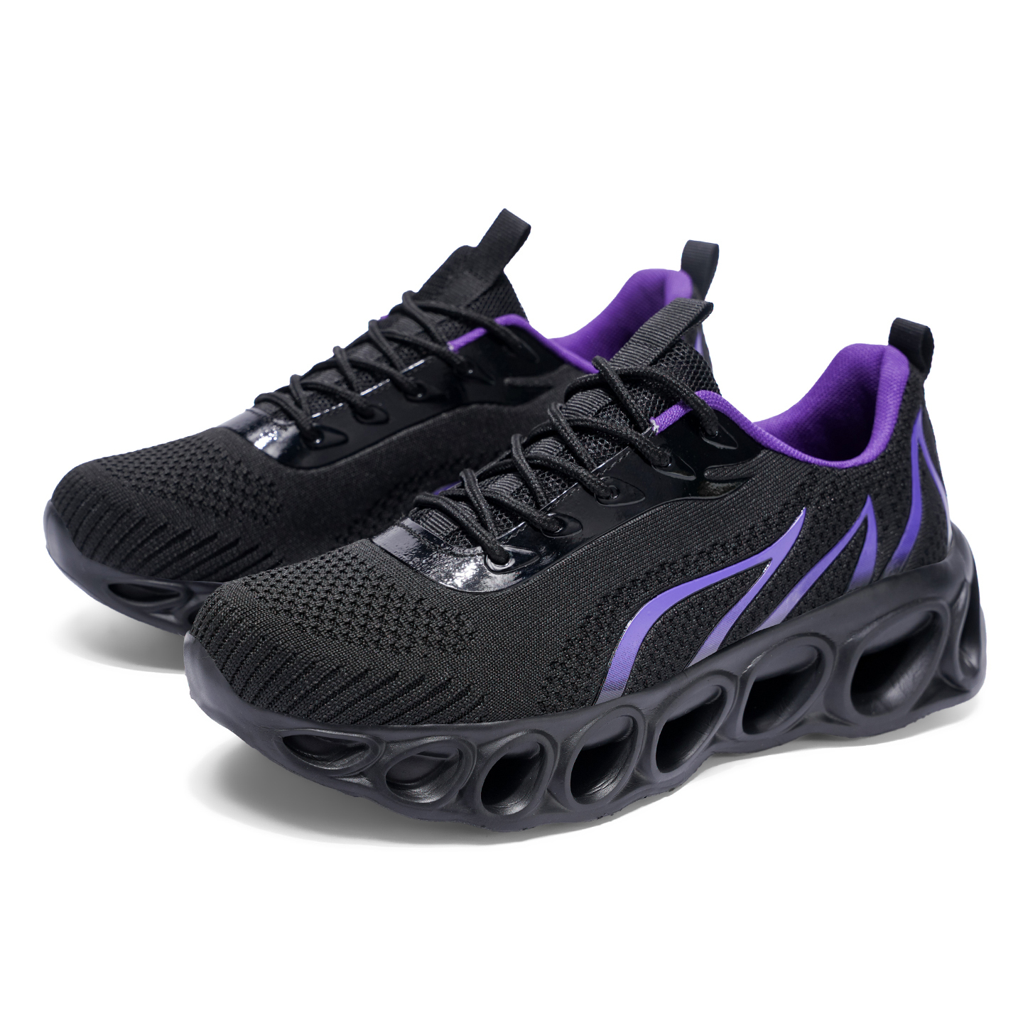 Softsfeel® Men's Relieve Foot Pain Perfect Walking Shoes - Black Purple
