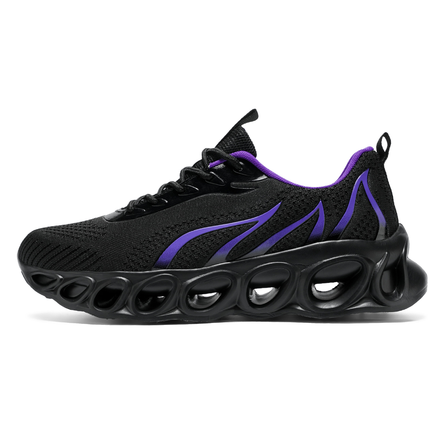 Softsfeel Men's Relieve Foot Pain Perfect Walking Shoes - Black Purple