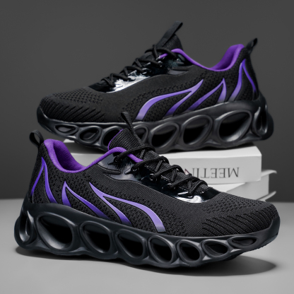 Softsfeel® Men's Relieve Foot Pain Perfect Walking Shoes - Black Purple