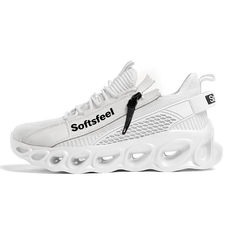 Softsfeel® Men's Side-Zip ComfortFit Walking Shoes - White