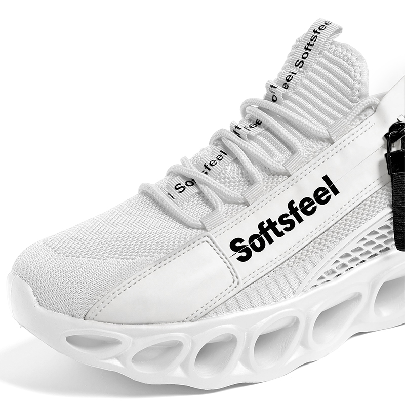 Softsfeel® Men's Side-Zip ComfortFit Walking Shoes - White