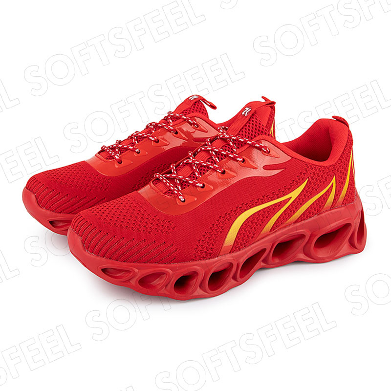 Softsfeel Men's Relieve Foot Pain Perfect Walking Shoes - Red-SOFTSFEEL