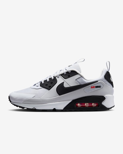 Nike Air Max 90 Drift Schuh (Herren) – Pure Platinum/Bright Crimson/Schwarz