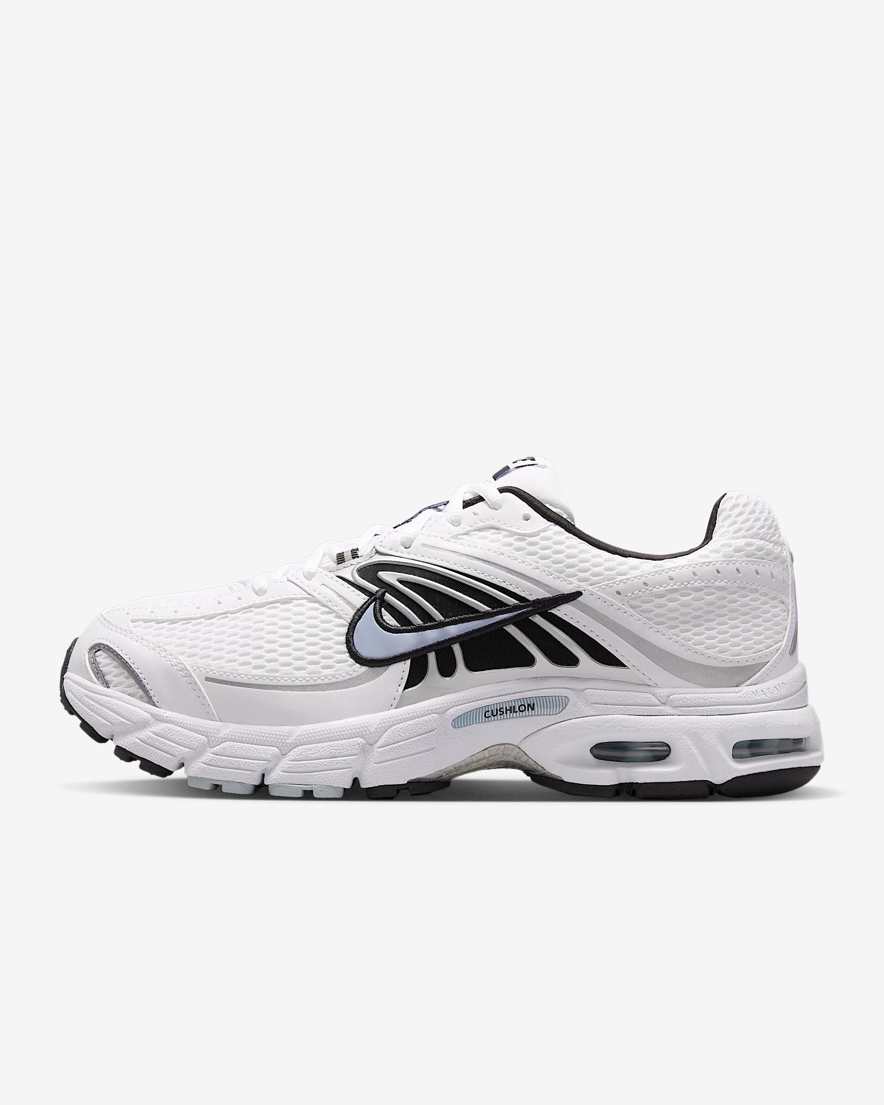 Nike Air Max Moto 2K Schuh (Herren) – Weiß/Light Armory Blue/Metallic Silver/Schwarz