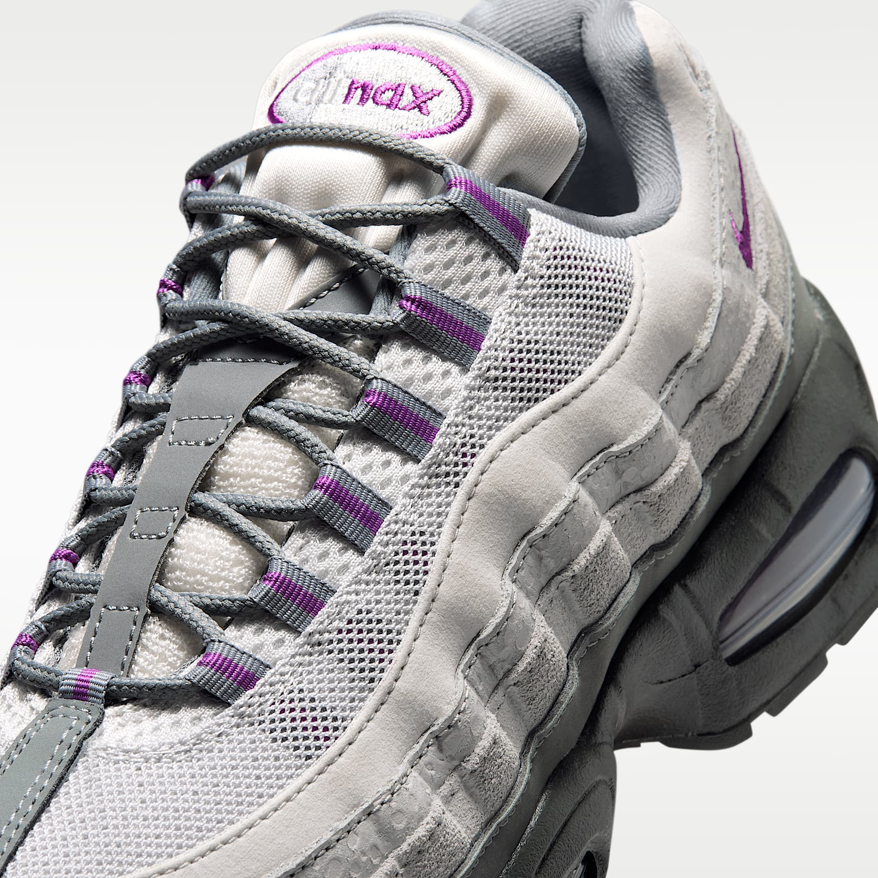 Nike Air Max 95 Big Bubble Schuh (Damen) – Cool Grey/Light Smoke Grey/Vast Grey/Bold Berry