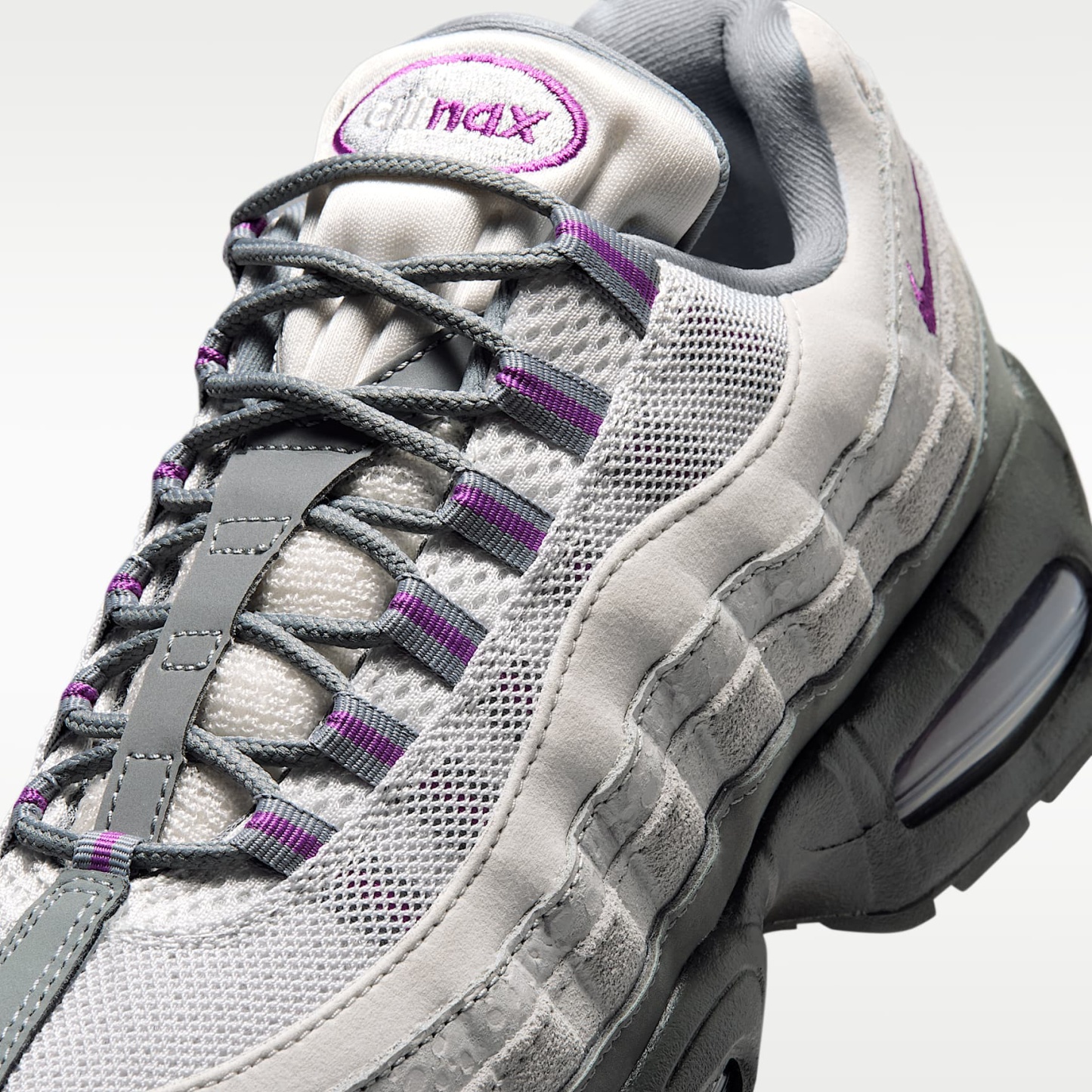 Nike Air Max 95 Big Bubble Schuh (Damen) – Cool Grey/Light Smoke Grey/Vast Grey/Bold Berry