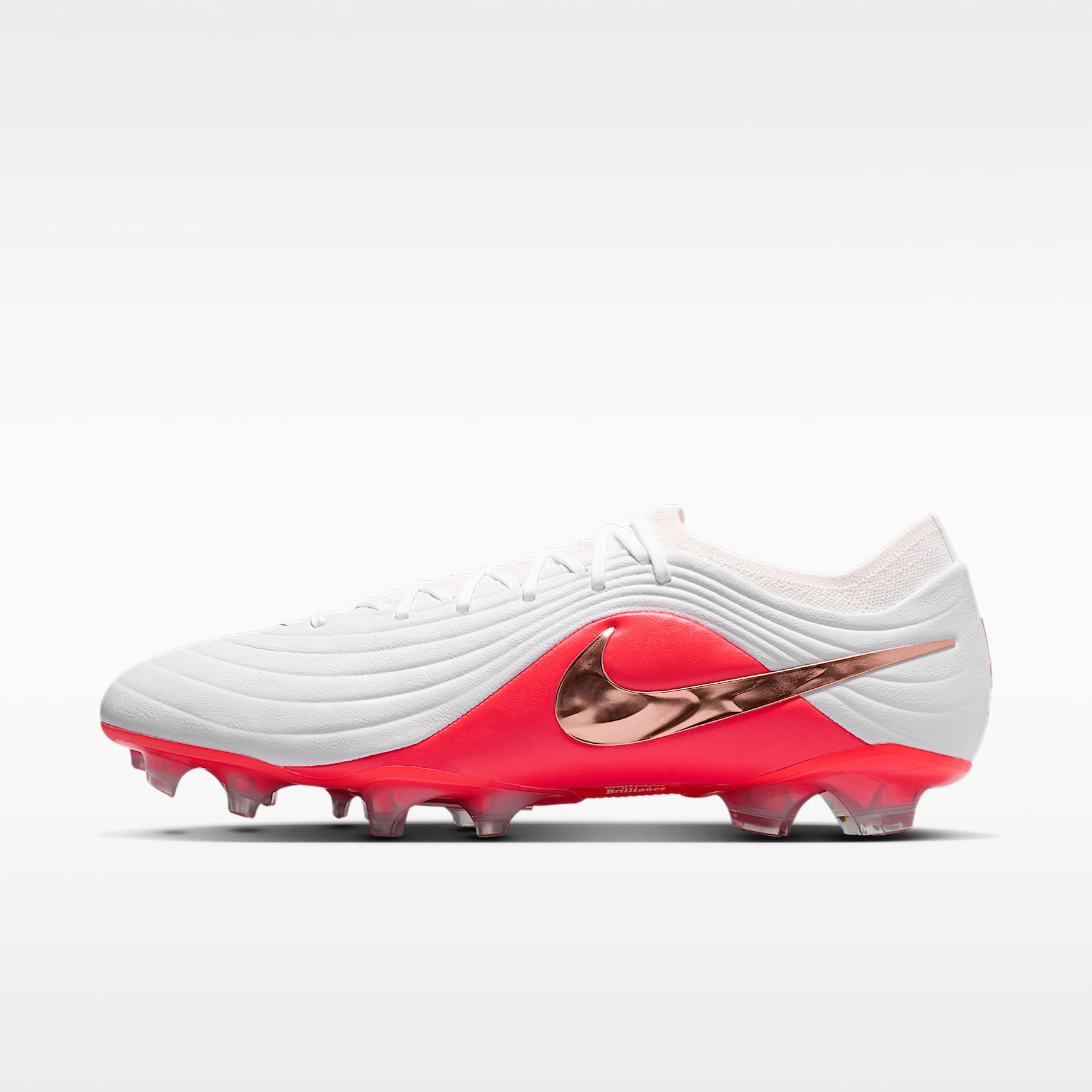 Nike Tiempo Maestro Elite Low Top Fußballschuh für normalen Rasen – Weiß/Bright Crimson/Blur