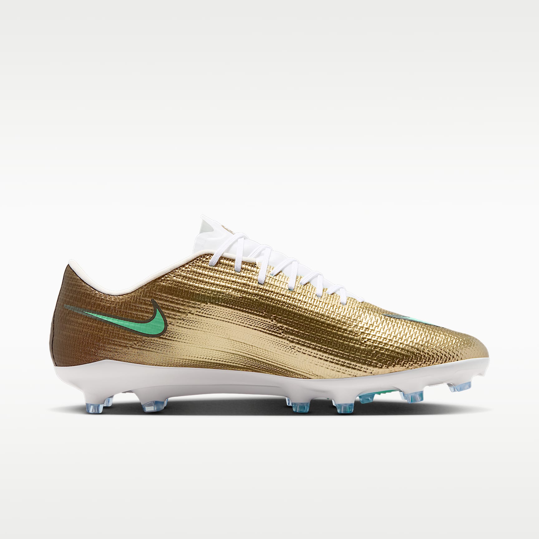 Nike Mercurial Superfly 11 Pro „Kylian Mbappé“ Low-Top-Fußballschuh für Kunstrasen – Metallic Gold/Green Glow