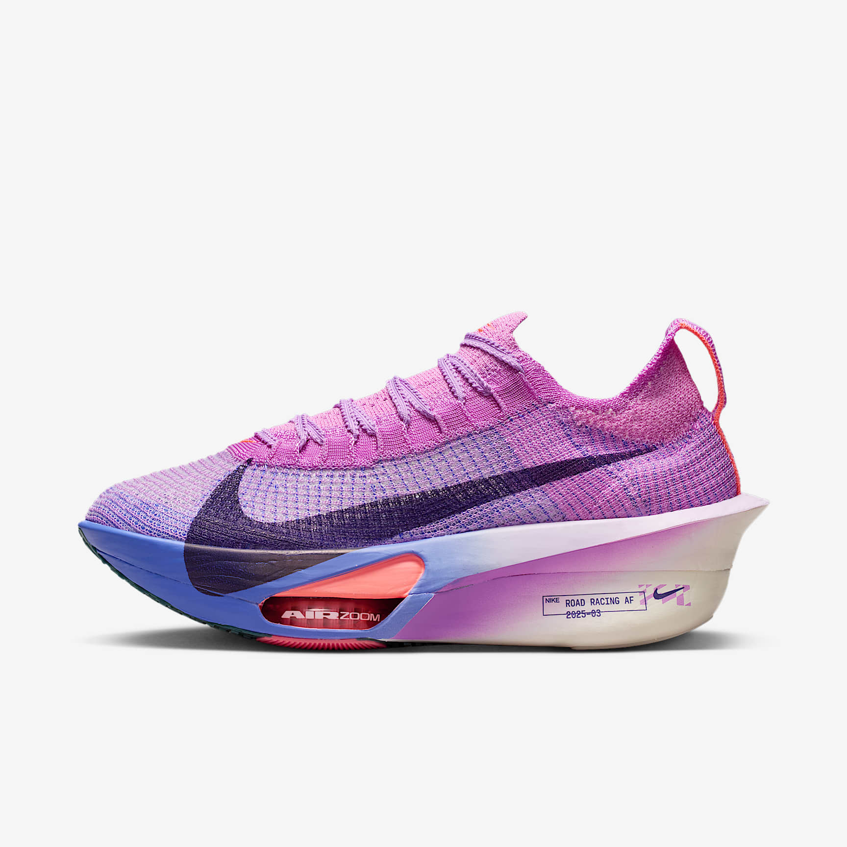 Nike Alphafly 3 Damen-Straßenlaufschuh für Wettkämpfe – Fuchsia Glow/Bright Violet/Sapphire/Purple Dynasty