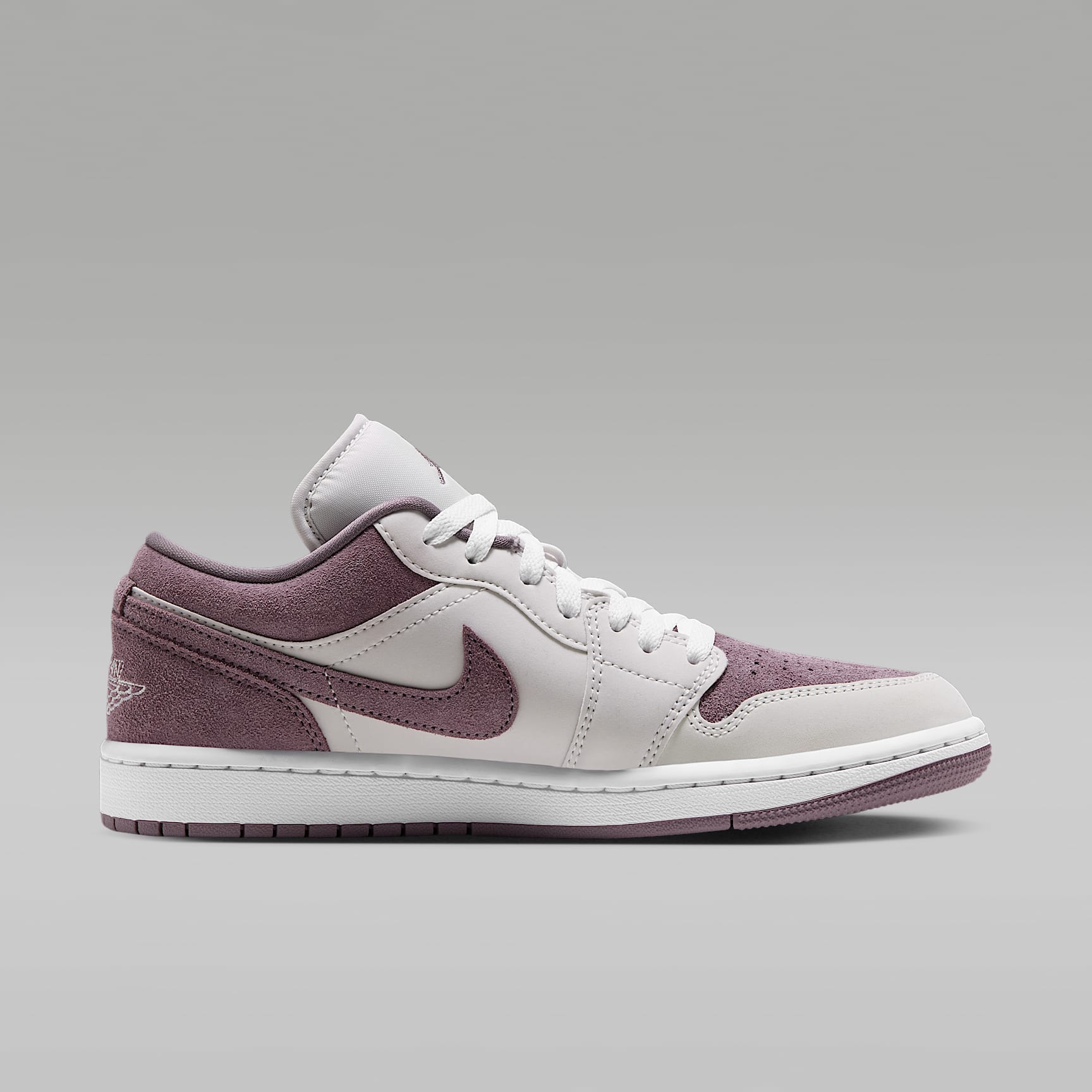 Air Jordan 1 Low Damenschuh – Swan/Purple Smoke/Weiß