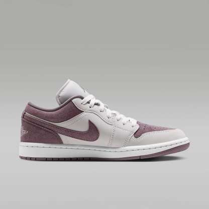 Air Jordan 1 Low Damenschuh – Swan/Purple Smoke/Weiß