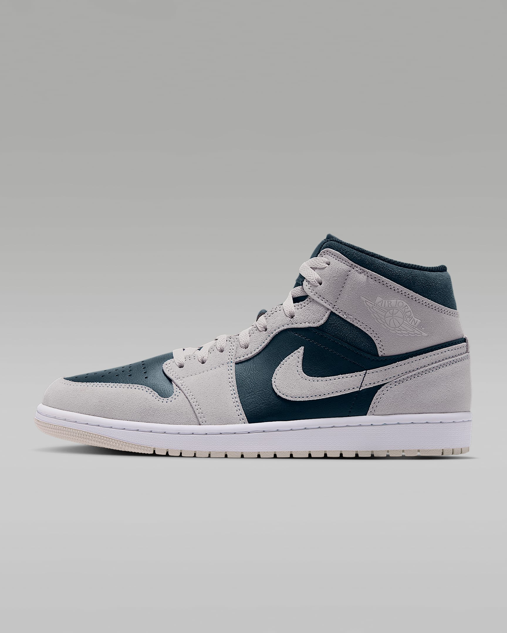 Air Jordan 1 Mid Herrenschuh – Light Orewood Brown/Midnight Spruce/Weiß/Pale Ivory