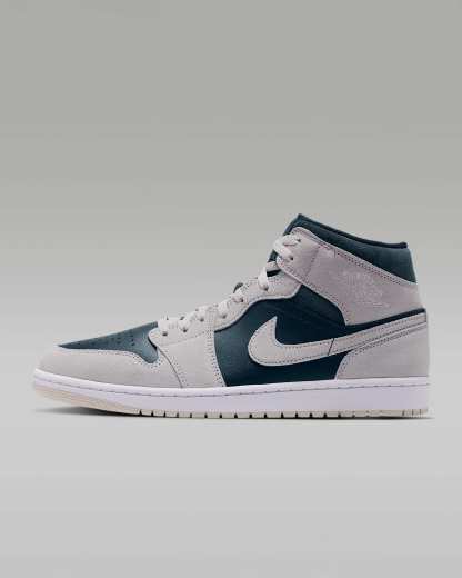 Air Jordan 1 Mid Herrenschuh – Light Orewood Brown/Midnight Spruce/Weiß/Pale Ivory